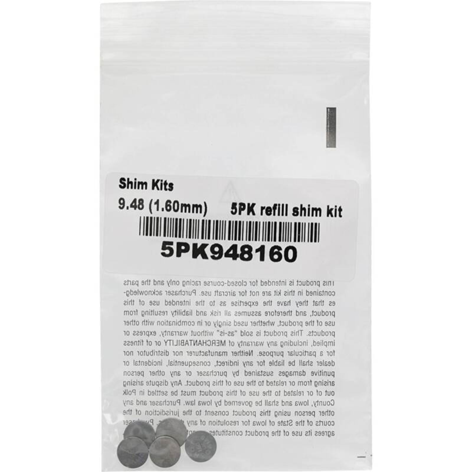 Hot Cams Valve Shims 9.48x1.60mm - 5/Pack 5PK948160_1648349