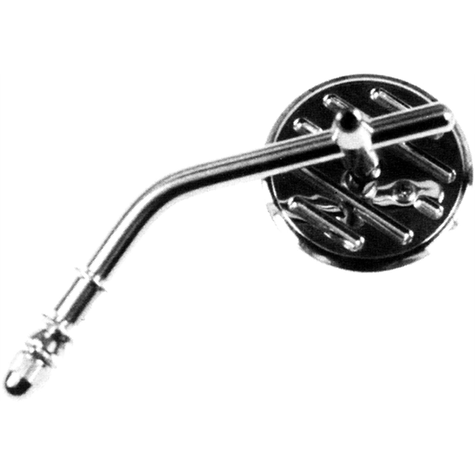 2FastMoto Buffalo Style Chrome Right Or Left 2 3/4" Round Mirror 10mm Thread 20-06845_77016