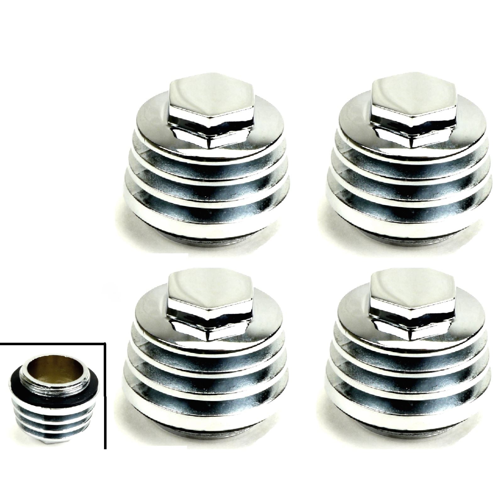 2FastMoto Tappet Valve Covers - Finned - Highly Polished with O-Rings - 4/Pack 22-50175x4_655887