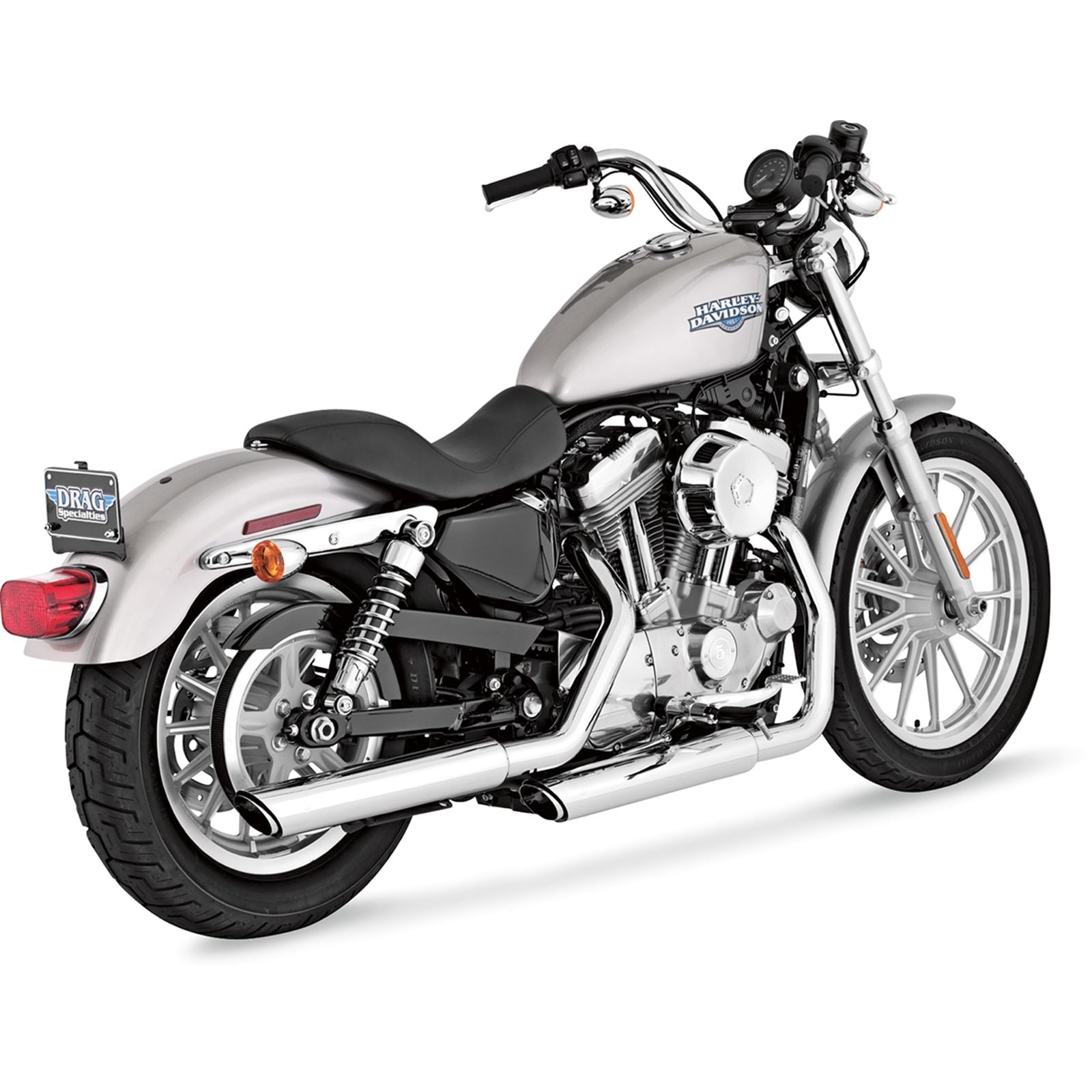 Vance And Hines Twin Slash Mufflers - Chrome 16839_489466