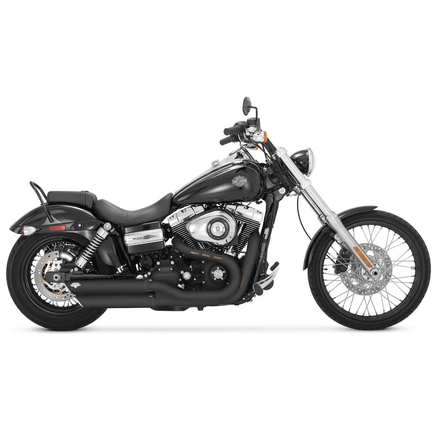 Vance And Hines Twin Slash Mufflers - Black 46845_77910
