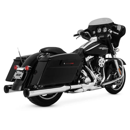 Vance And Hines 4" Eliminator Mufflers - Chrome/Black 16706_78015