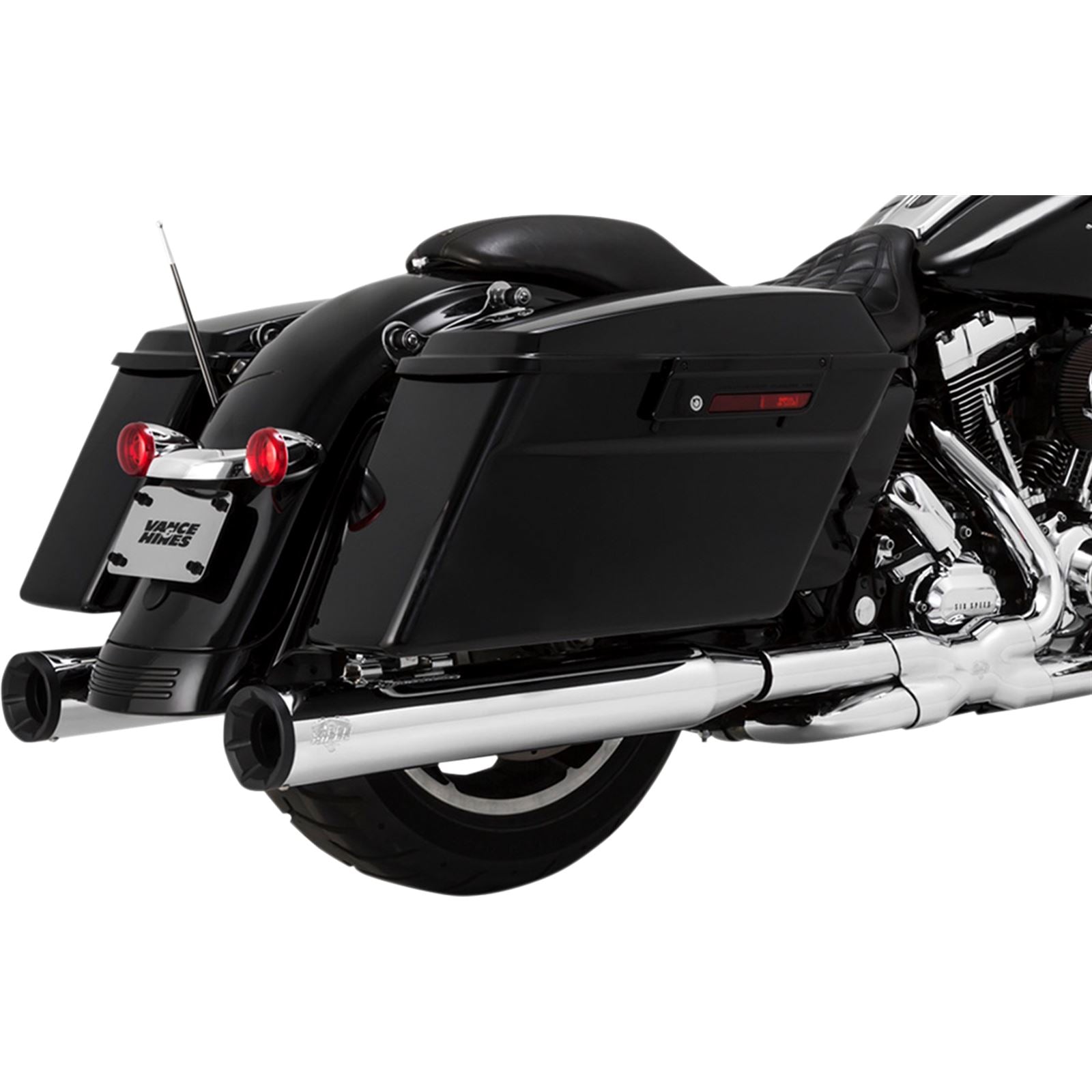 Vance And Hines 4" Eliminator Mufflers - Chrome/Black 16706_489519