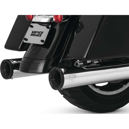 Vance And Hines 4" Eliminator Mufflers - Chrome/Black 16708_78052