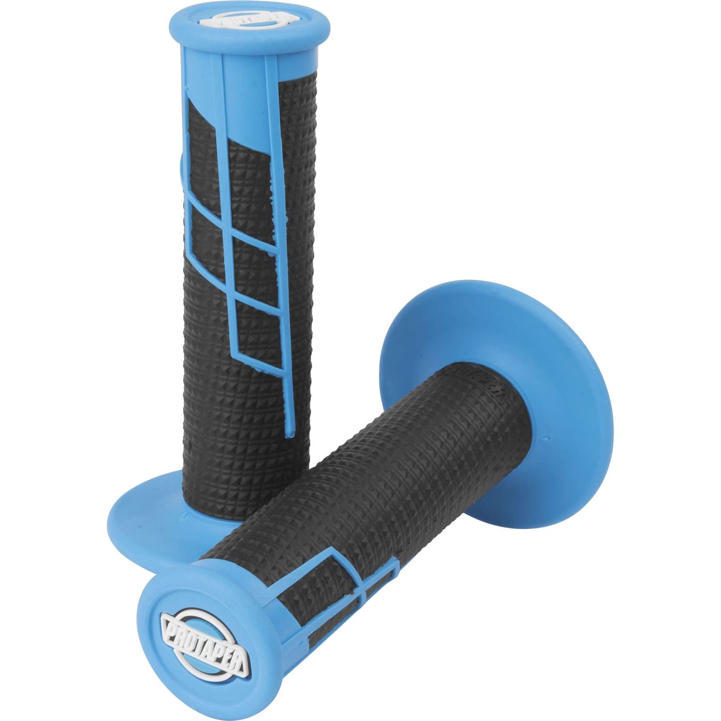 Protaper Clamp-On Half-Waffle Grips Neon Blue/Black 021656_78682