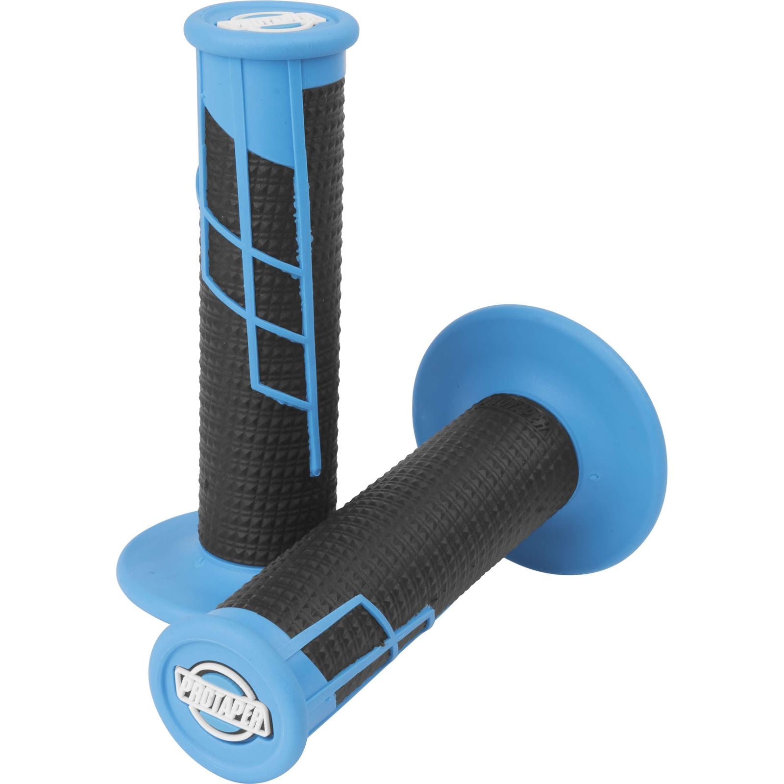 Protaper Clamp-On Half-Waffle Grips Neon Blue/Black 021656_78682