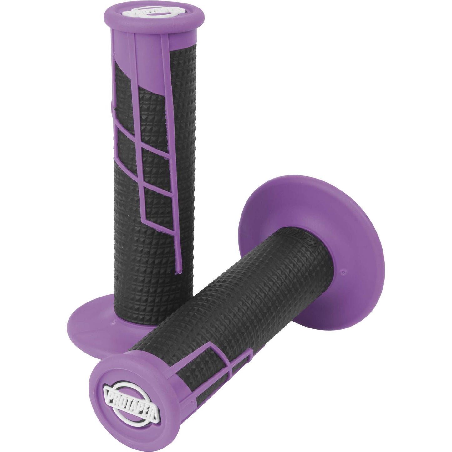 Protaper Clamp-On Half-Waffle Grips - Neon Purple/Black 21659_78685