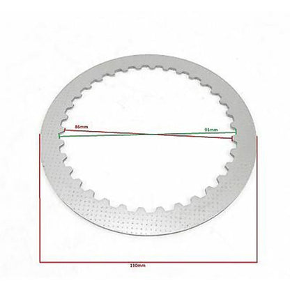 2FastMoto Steel Clutch Plates Set 6-Piece Kit for Honda CMX250C, CB250  22321-KE8-000_656249