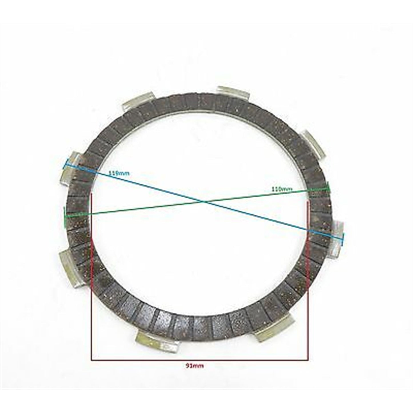 2FastMoto  Friction Clutch Disc Set Fiber for Honda CB250 Night Hawk 2fm-24-vc190_631759