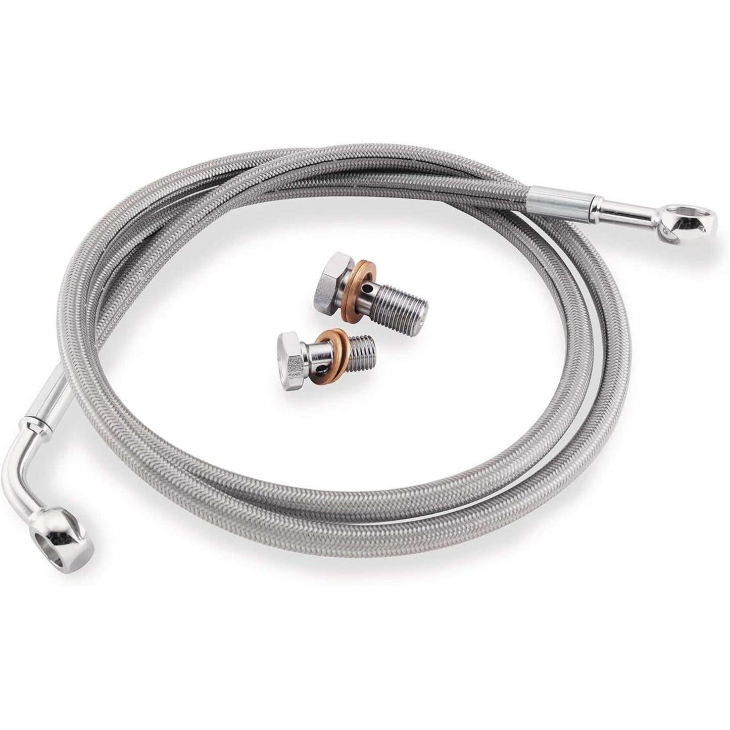 Goodridge ECONLNE Brake Line Kit Compatible with Harley-Davidson FLHR/FLTR Front+2 - 2" [MPN: HD8242-A+2]_1951925