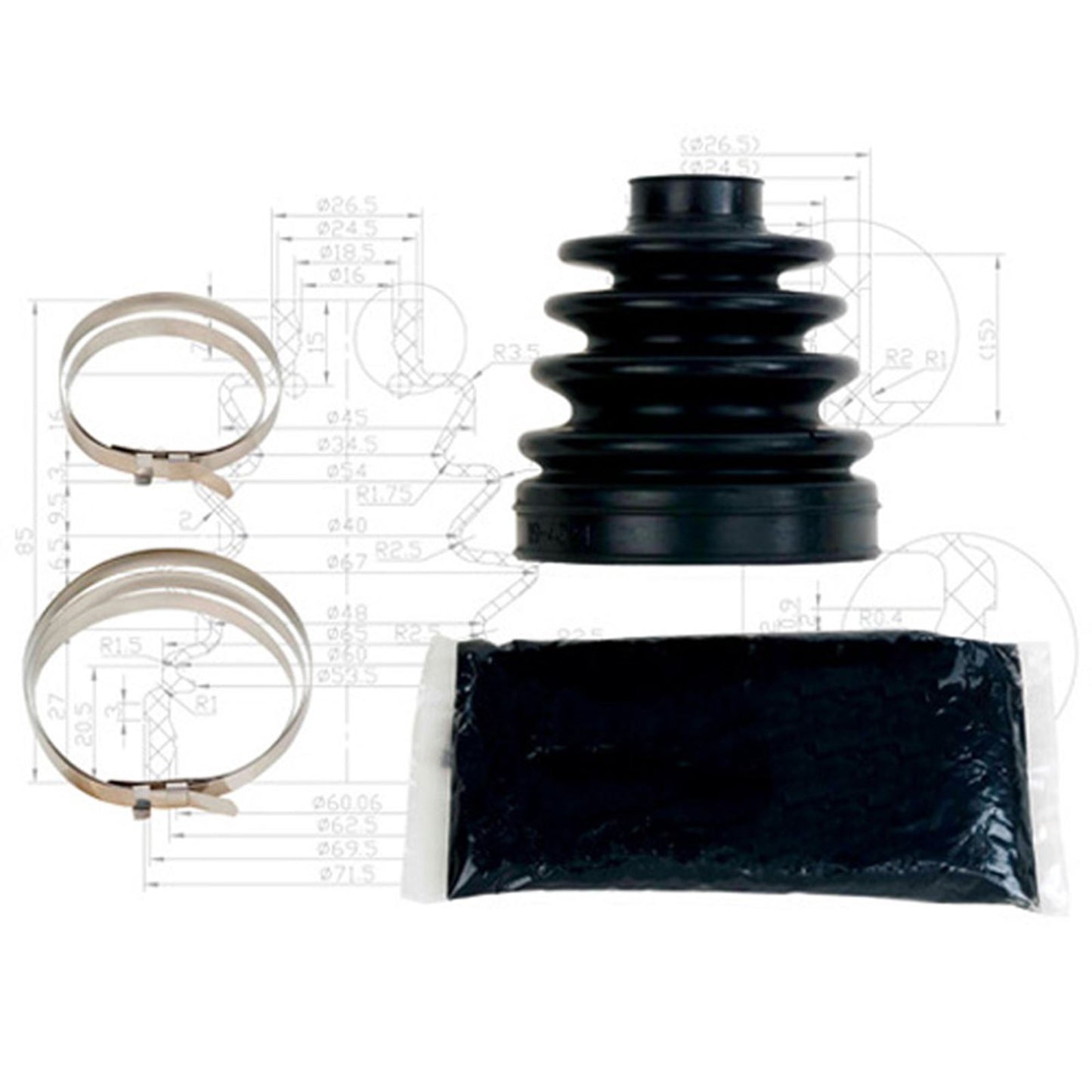 All Balls CV Boot Kit 19-5017_558453