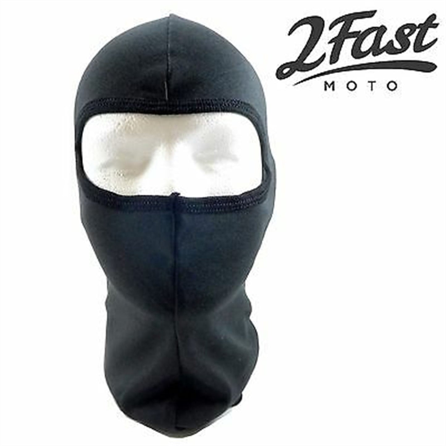 2FastMoto  Black Nylon/Cotton Face Mask Balaclava One Hole Cold Weather Gear 2fm-6101b_627901