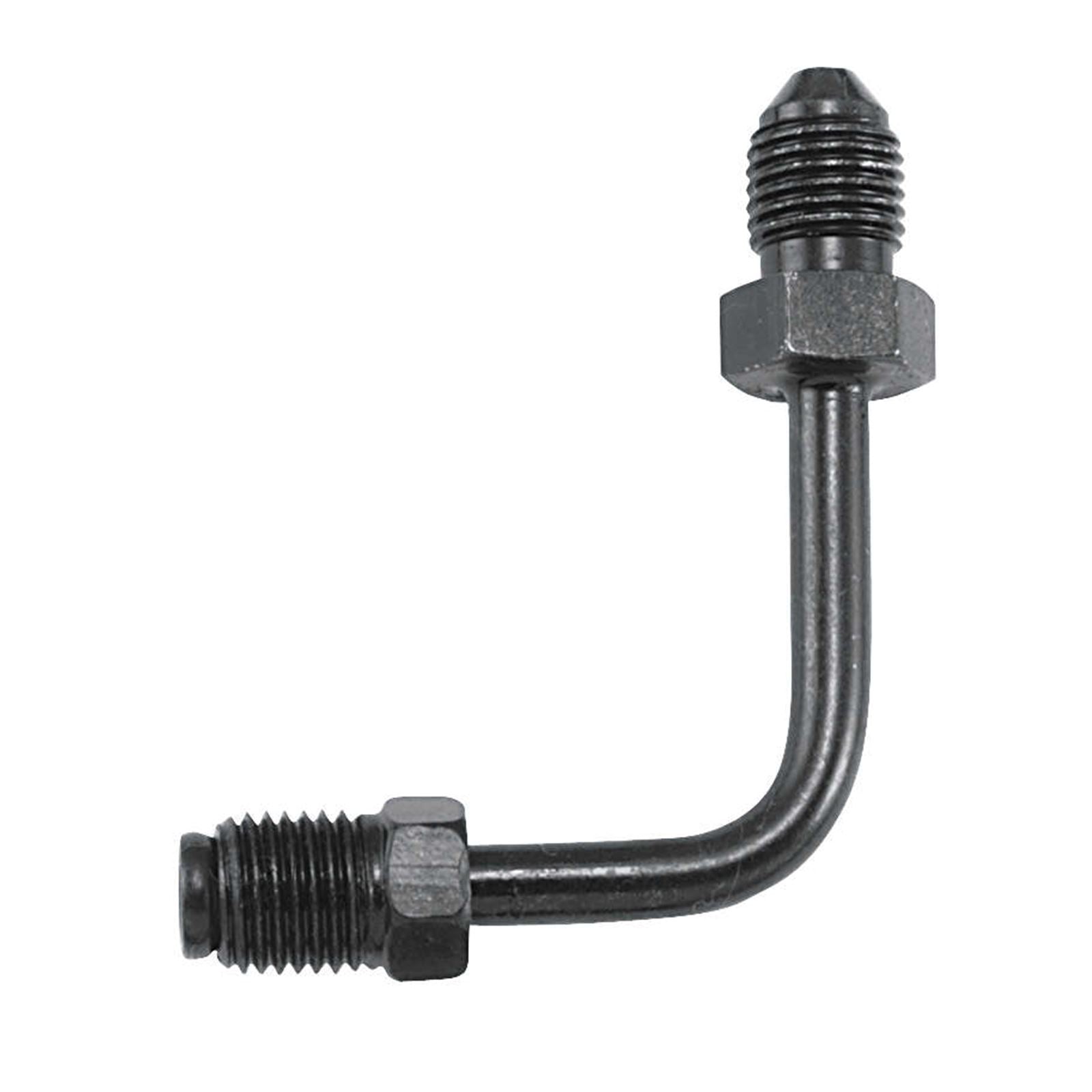 Goodridge Tube Adapter - 90-Degree - Short - Black [MPN: P690-03BK]_79493