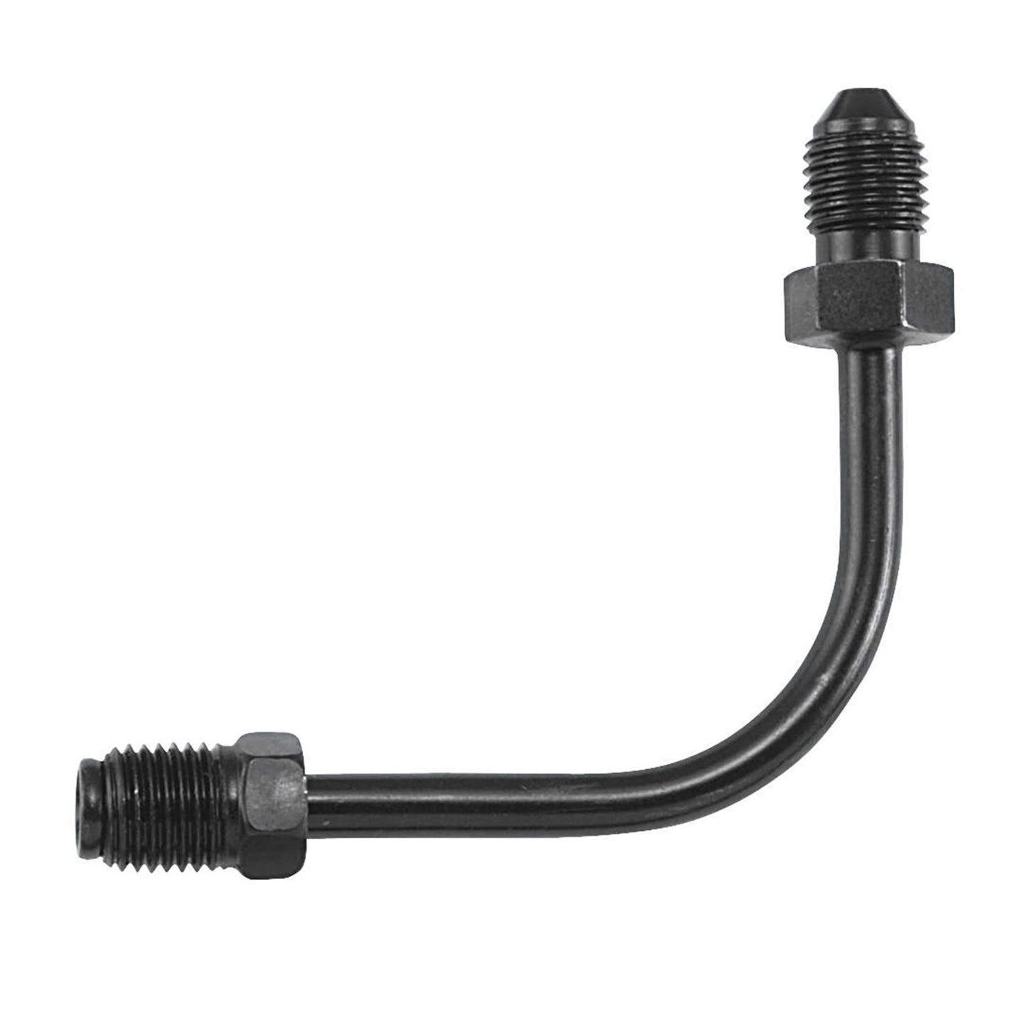 Goodridge Tube Adapter - 90-Degree - Long - Black [MPN: P691-03BK]_79494