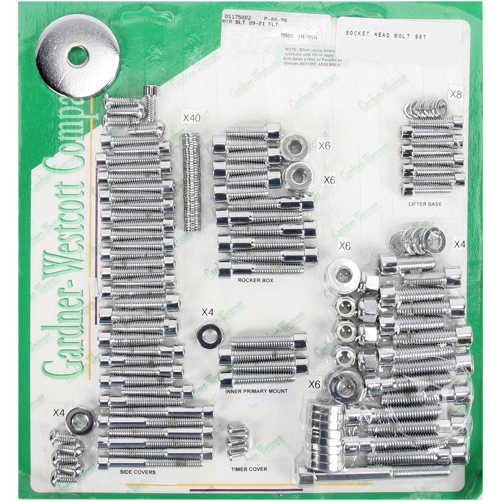 Gardnerwestcott Motor Bolt Set 99-06 FLT P-88-98_390096
