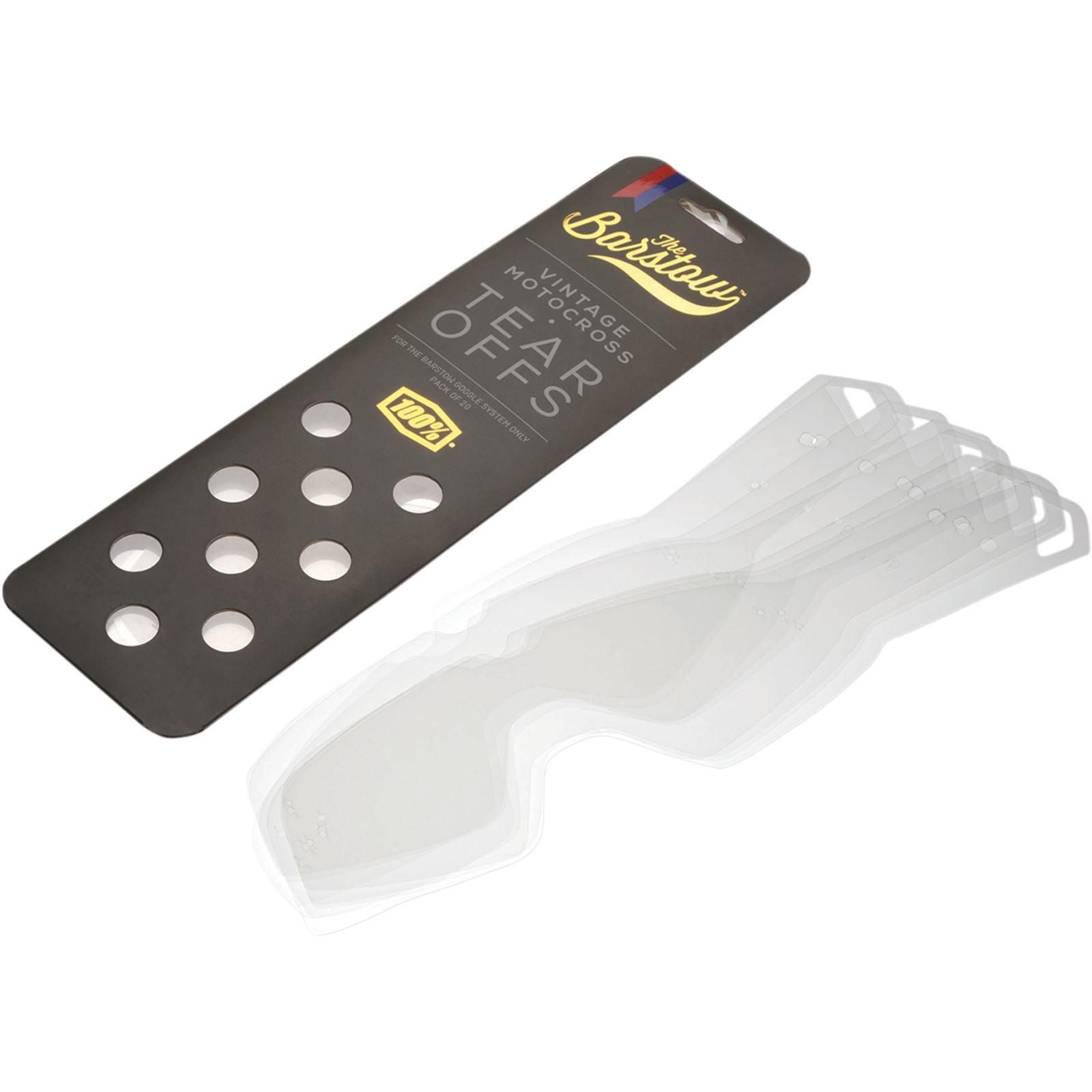 100% Barstow Goggle Tear-Offs - 20/Pack 51014-010-02_317251