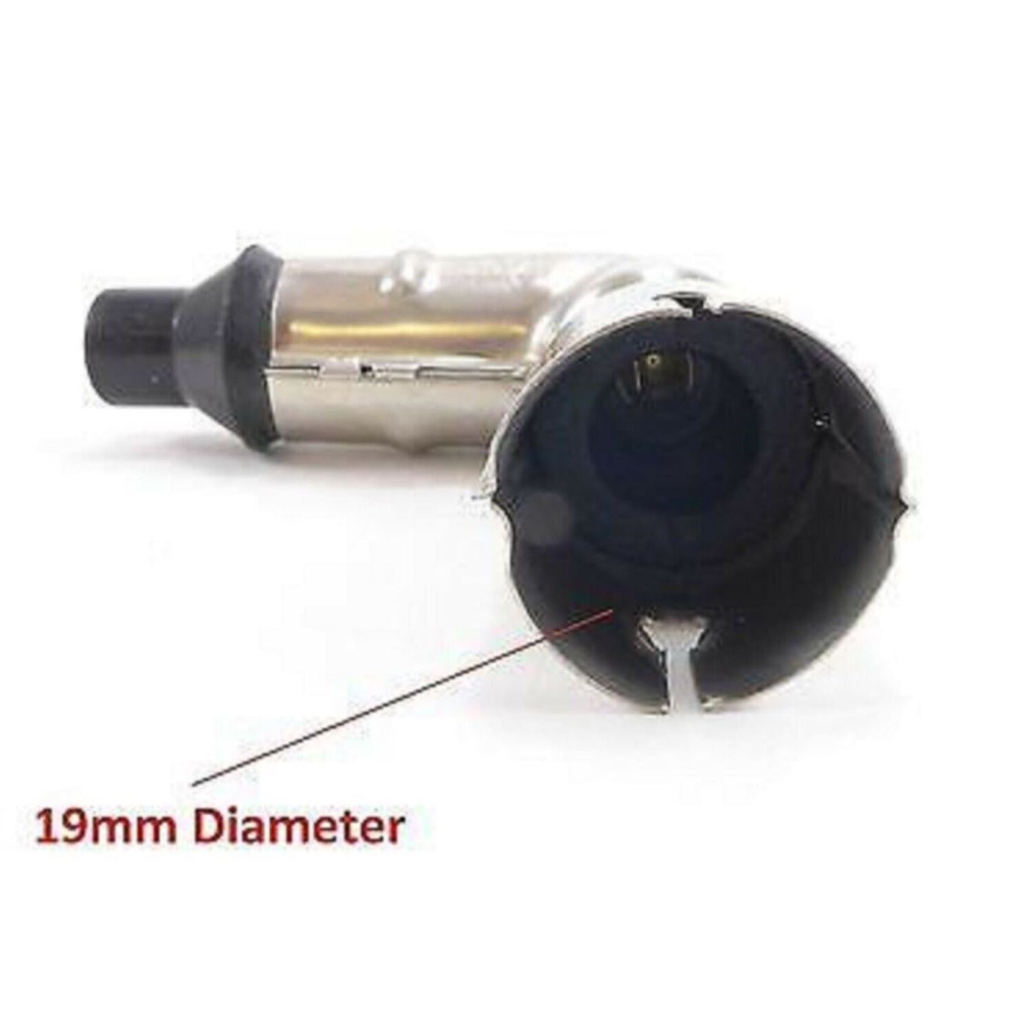 2FastMoto 90 Degree Metal Spark Plug Cap 5k ohms with Rubber Boot 053-025_859741