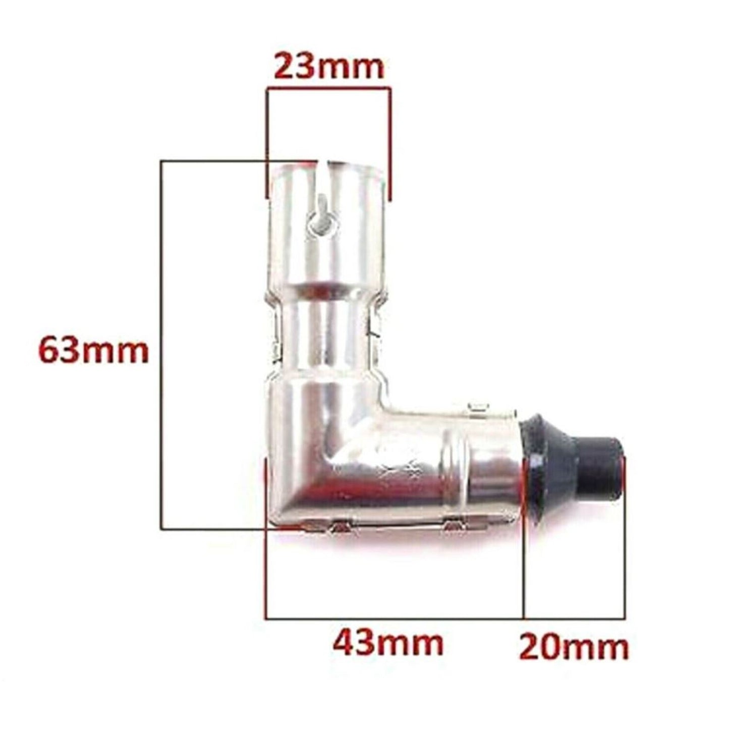 2FastMoto 90 Degree Metal Spark Plug Cap 5k ohms with Rubber Boot 053-025_859743