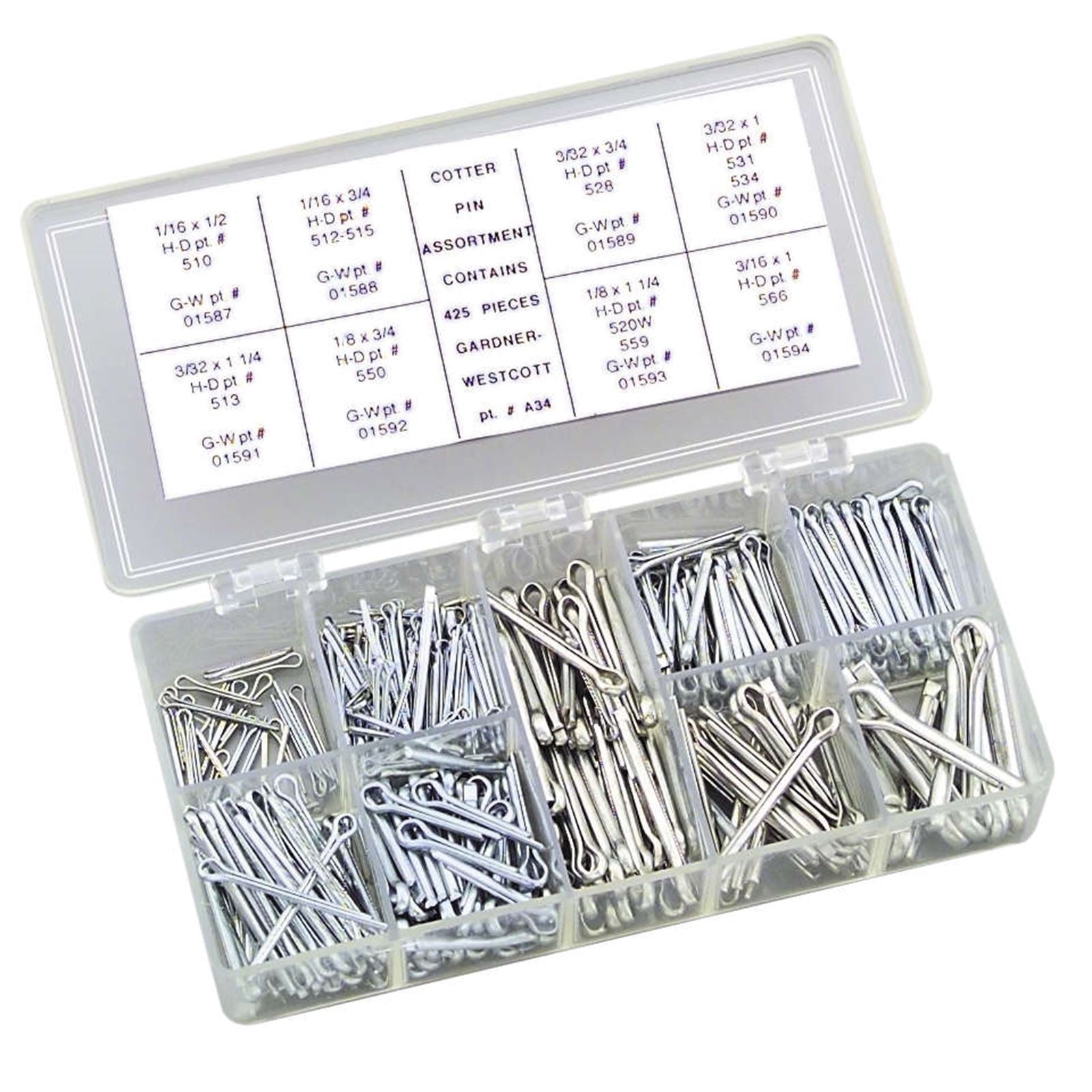 Gardnerwestcott Cotter Pin Assortment [MPN: A-34]_79784