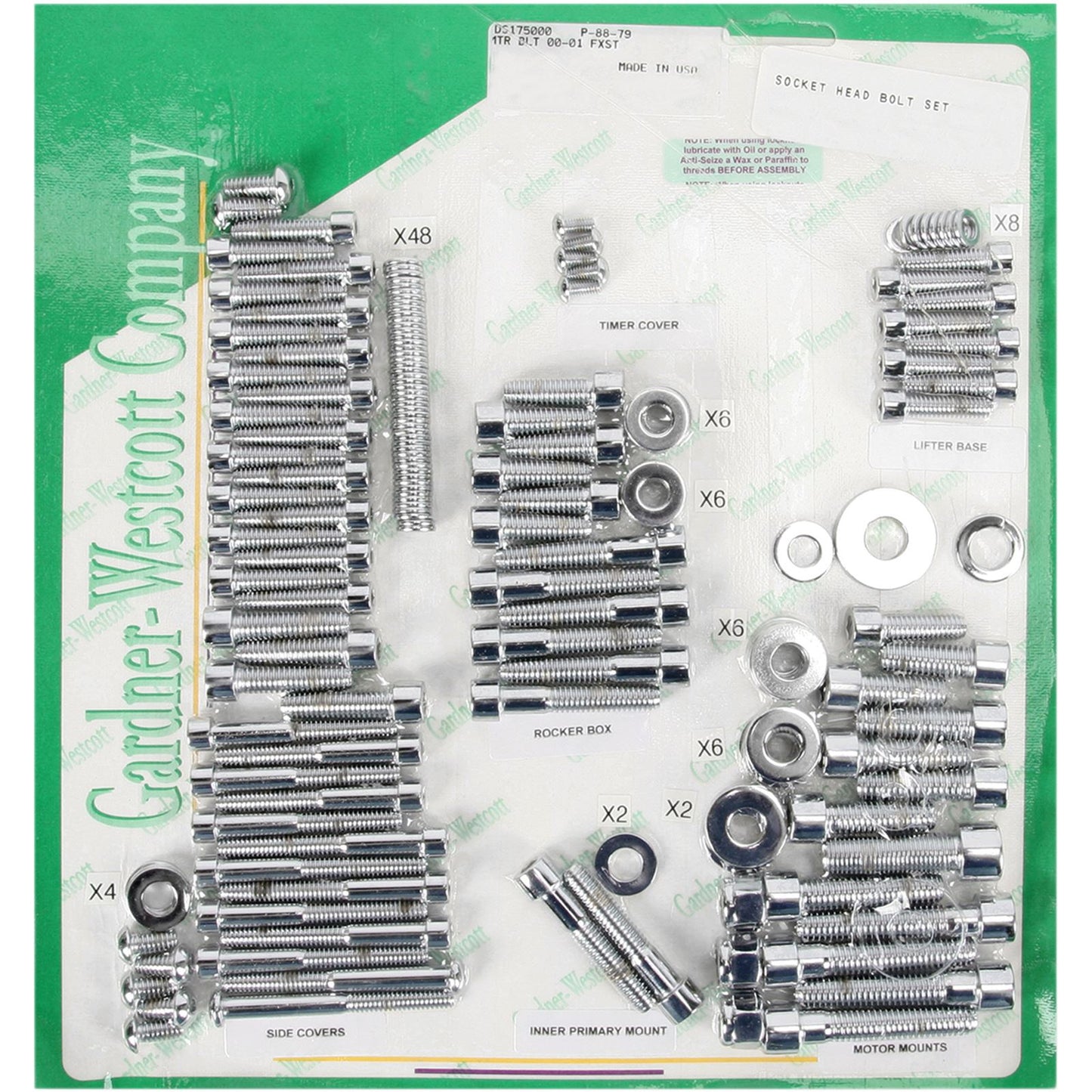 Gardnerwestcott Motor Bolt Set 00-06 Softail P-88-79_390094