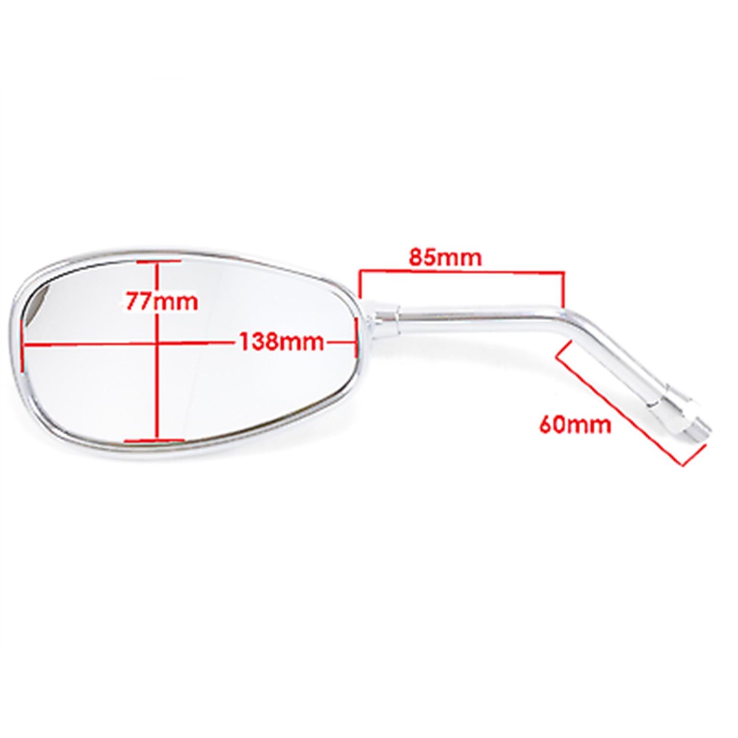 2FastMoto Mirror Replacement Left Hand Side for Yamaha Virago Cruisers - Chrome  20-86832_652601