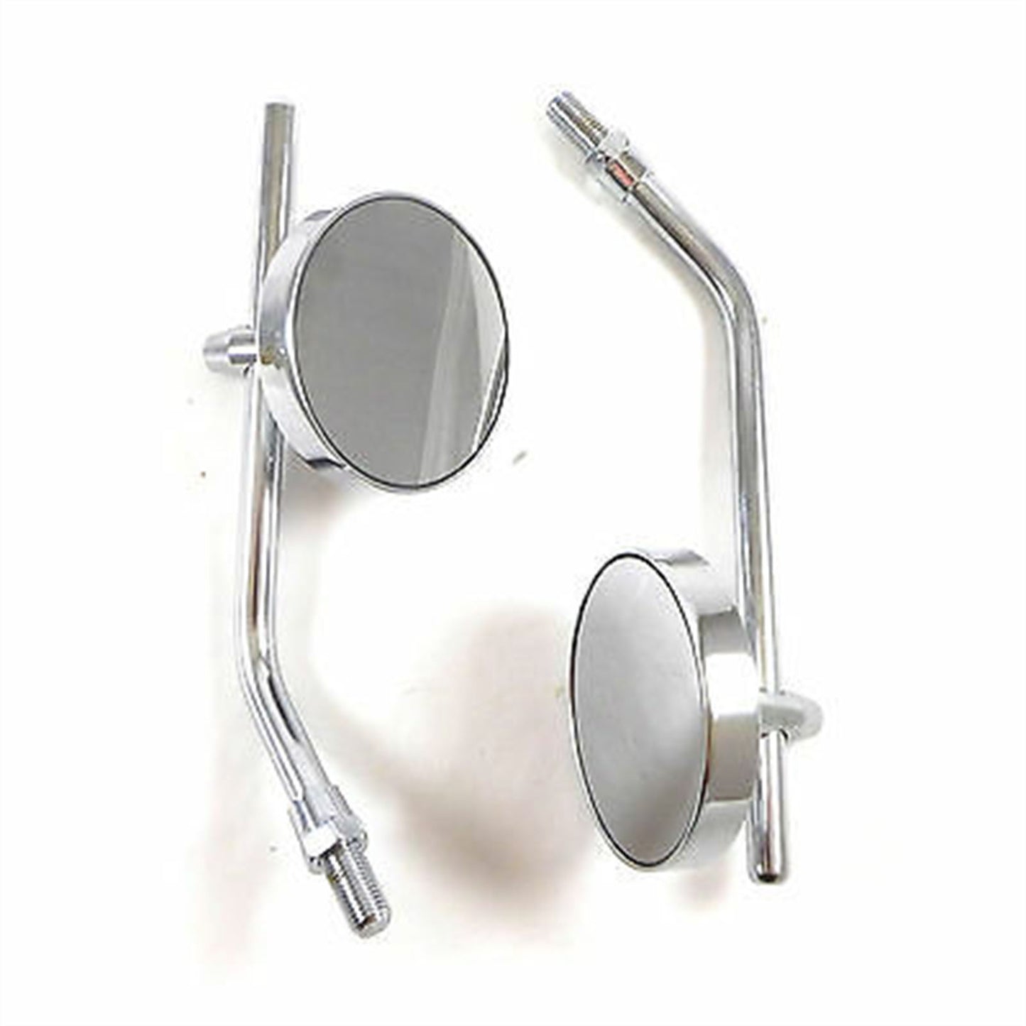 2FastMoto Buffalo Style Right And Left Chrome 2 3/4" Mirror Pair 10mm Thread 20-06854-pair_658955