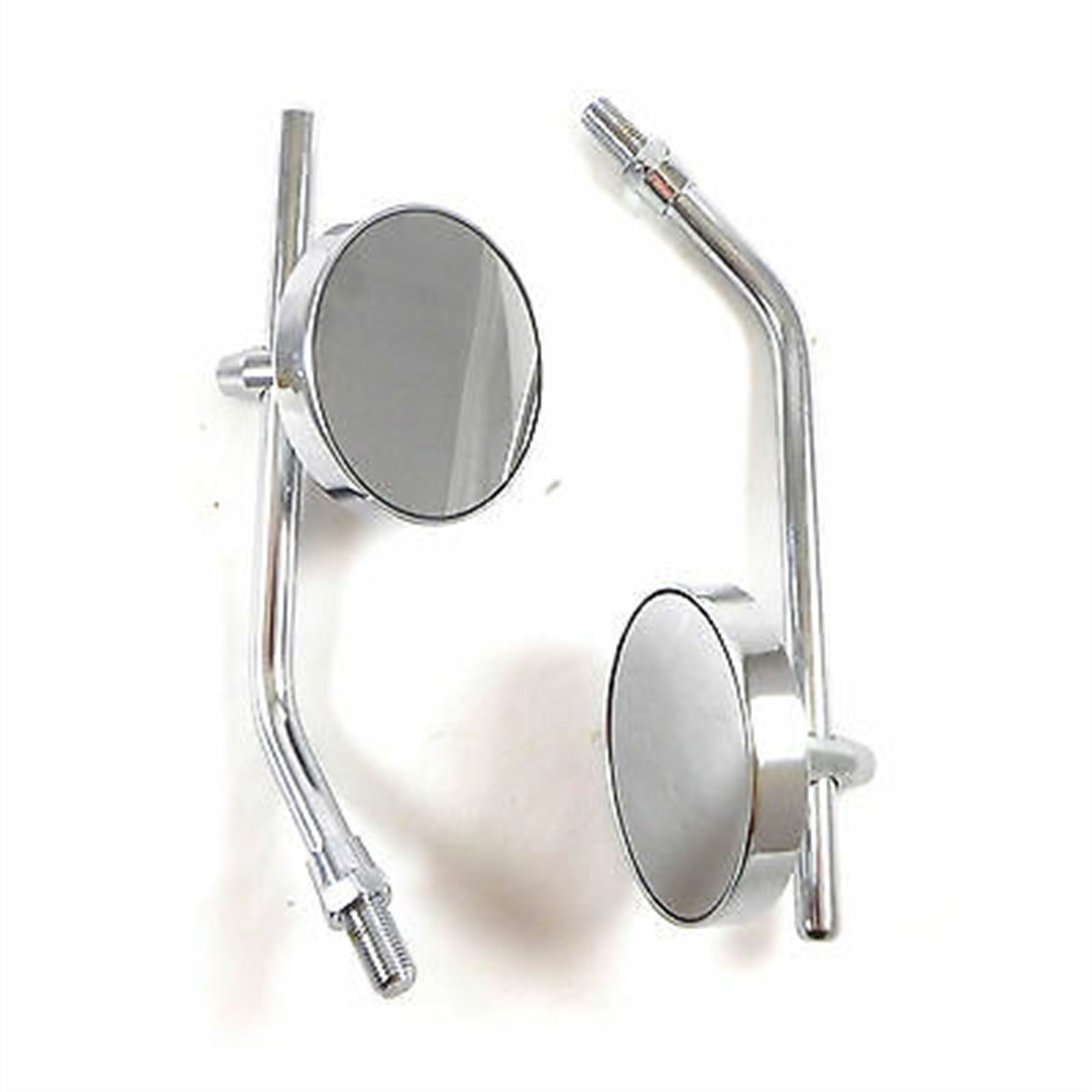 2FastMoto Buffalo Style Right And Left Chrome 2 3/4" Mirror Pair 10mm Thread 20-06854-pair_658955