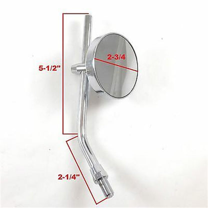 2FastMoto Buffalo Style Right And Left Chrome 2 3/4" Mirror Pair 10mm Thread 20-06854-pair_658956
