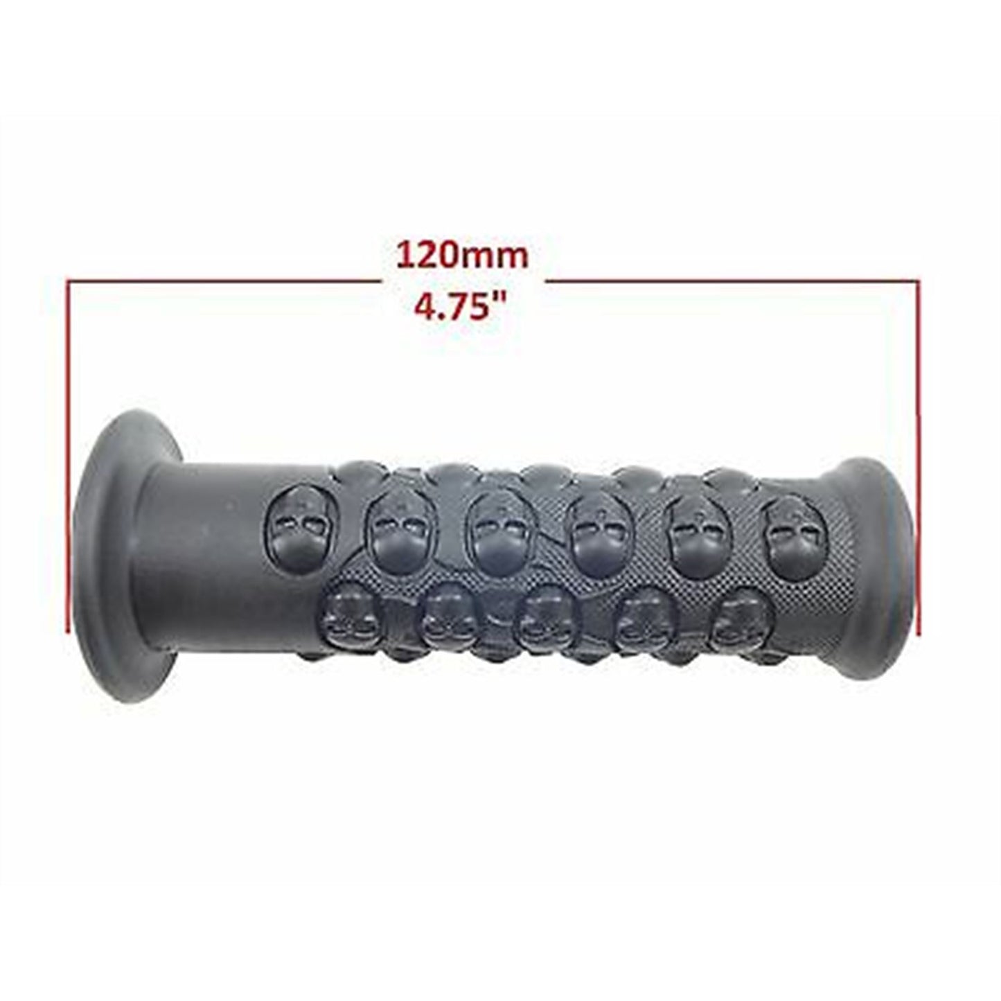 2FastMoto Skull Embossed Grips For 7/8" Handlebars with Twist Throttle Black  2fm-42-56531_628033