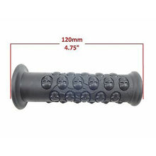 2FastMoto Skull Embossed Grips For 7/8" Handlebars with Twist Throttle Black  2fm-42-56531_628033