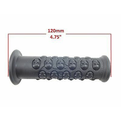 2FastMoto Skull Embossed Grips For 7/8" Handlebars with Twist Throttle Black  2fm-42-56531_628033