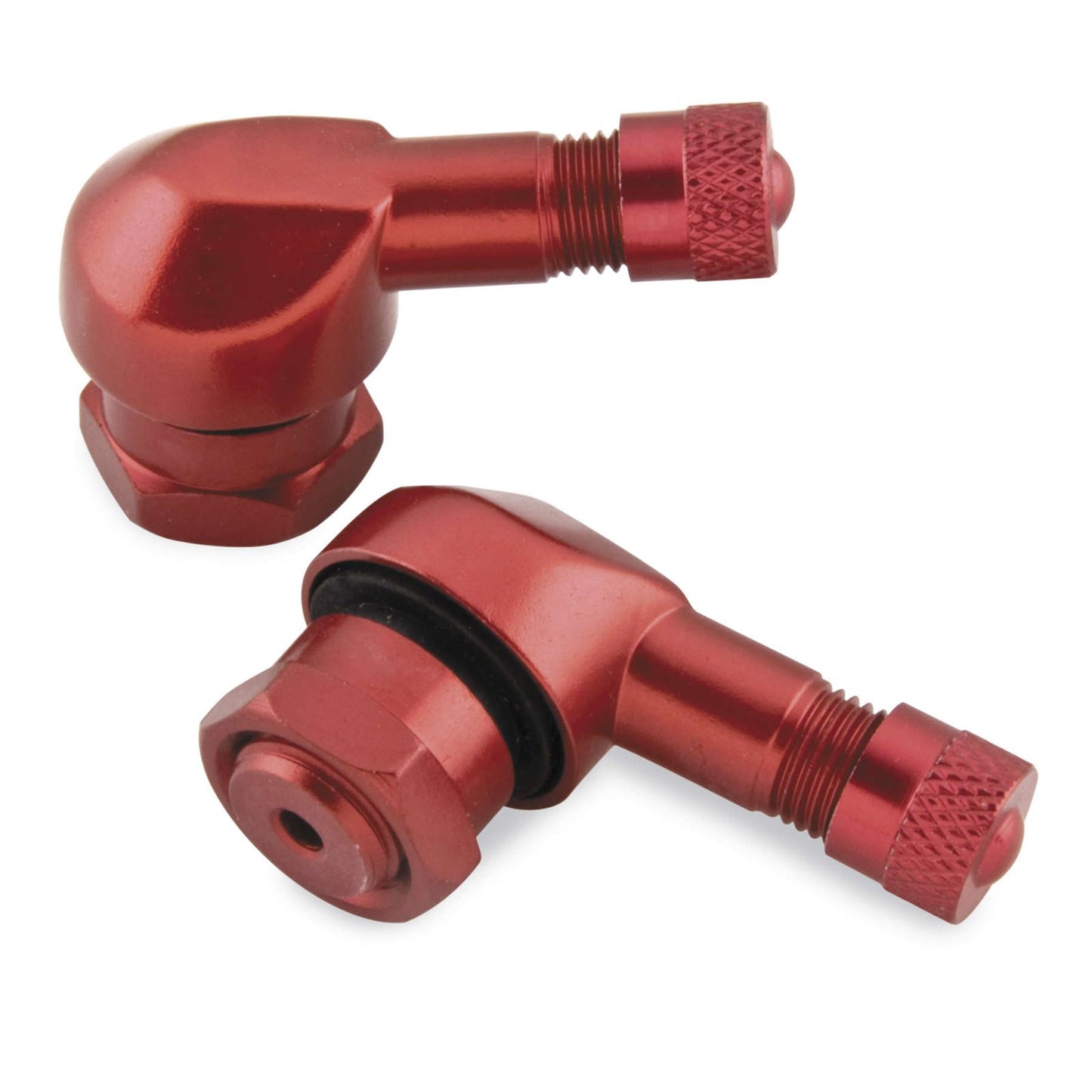 BikeMaster Angled Aluminum Valve Stems 11.3mm - Red  03-28R_80565