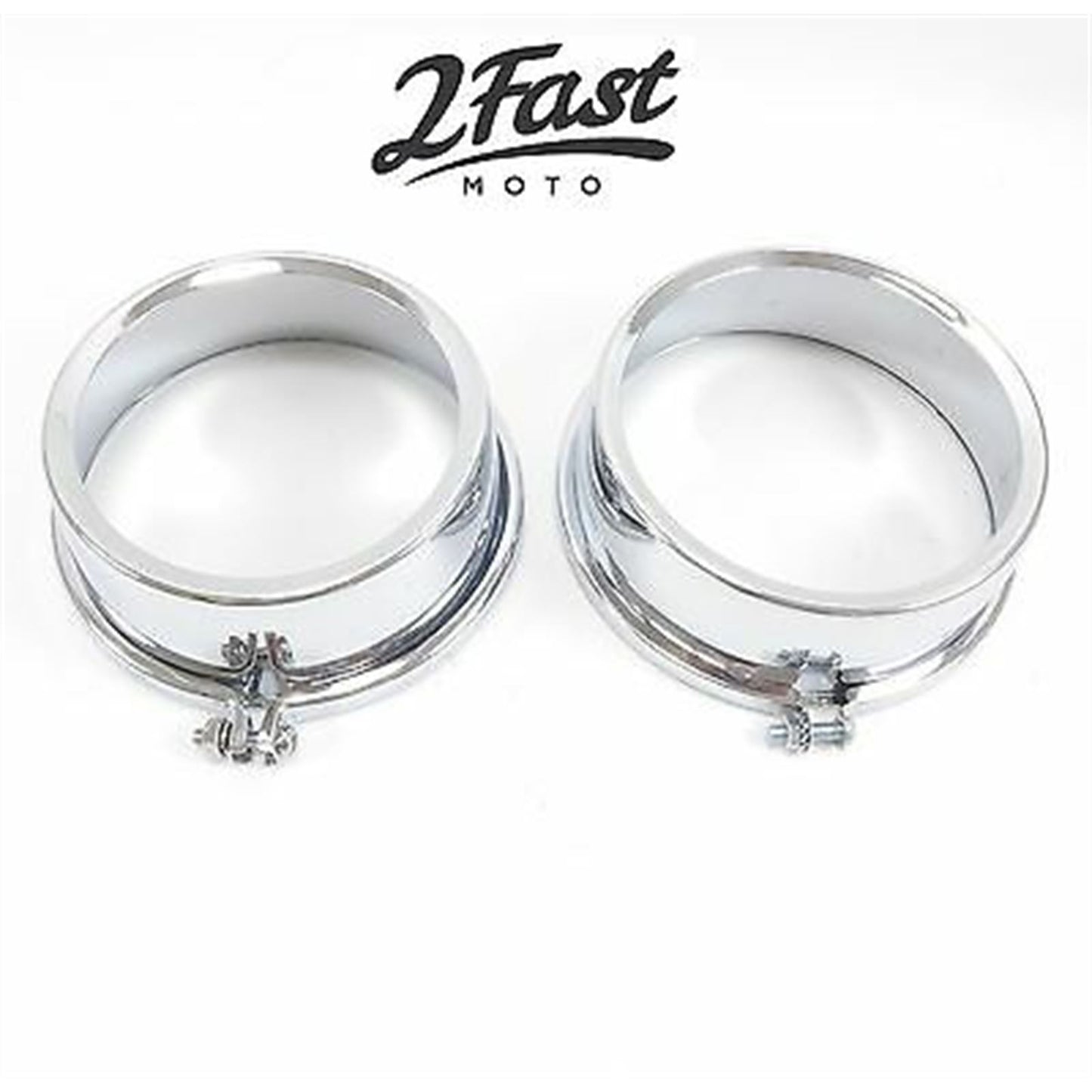 2FastMoto Chrome Speedometer/Tachometer Gauge Cover For Kawasaki - Pair 2fm-58-12410_647311
