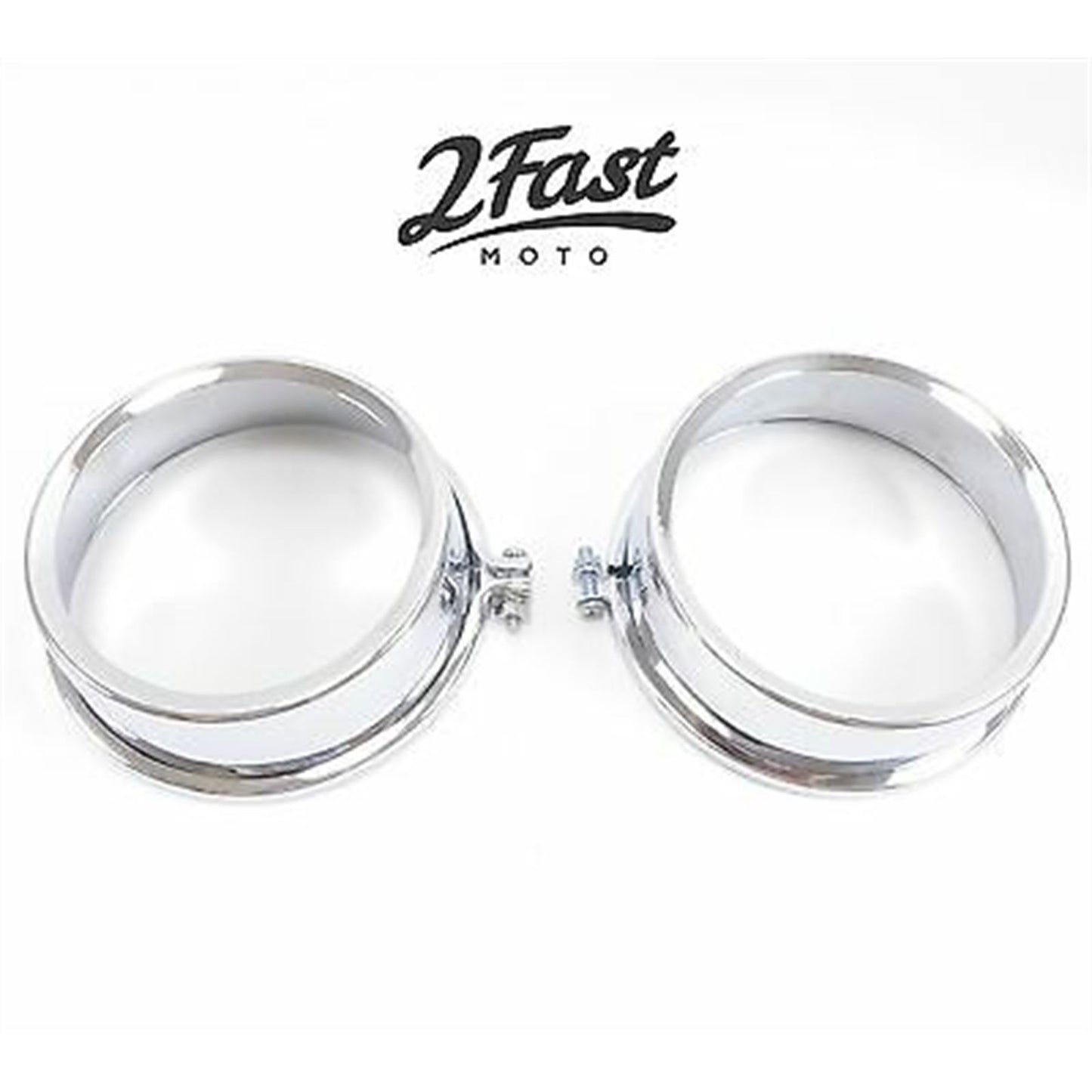 2FastMoto Chrome Speedometer/Tachometer Gauge Cover For Kawasaki - Pair 2fm-58-12410_647289