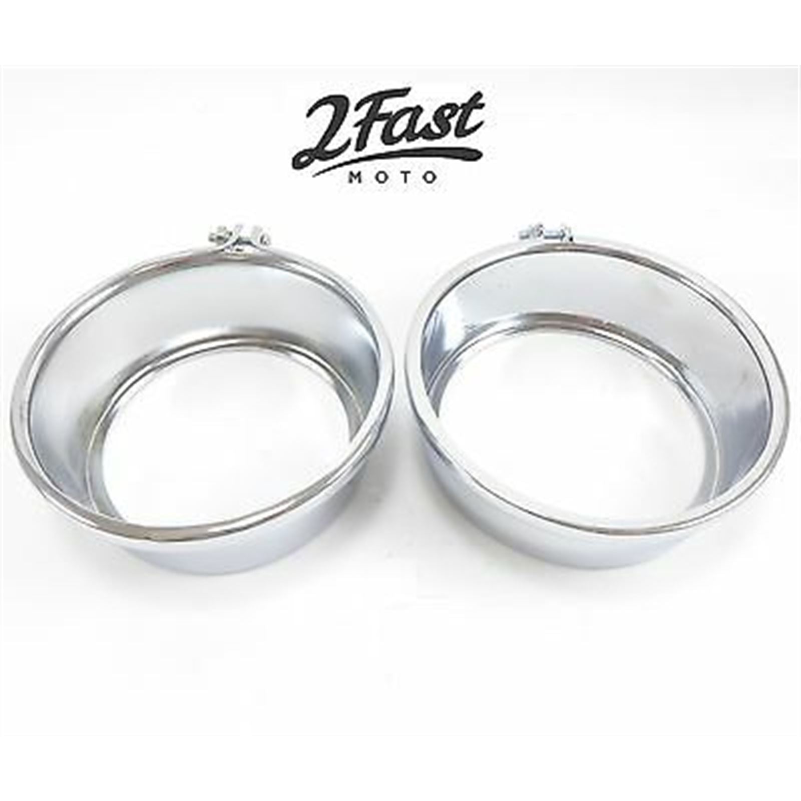 2FastMoto Chrome Speedometer/Tachometer Gauge Cover For Kawasaki - Pair 2fm-58-12410_647290