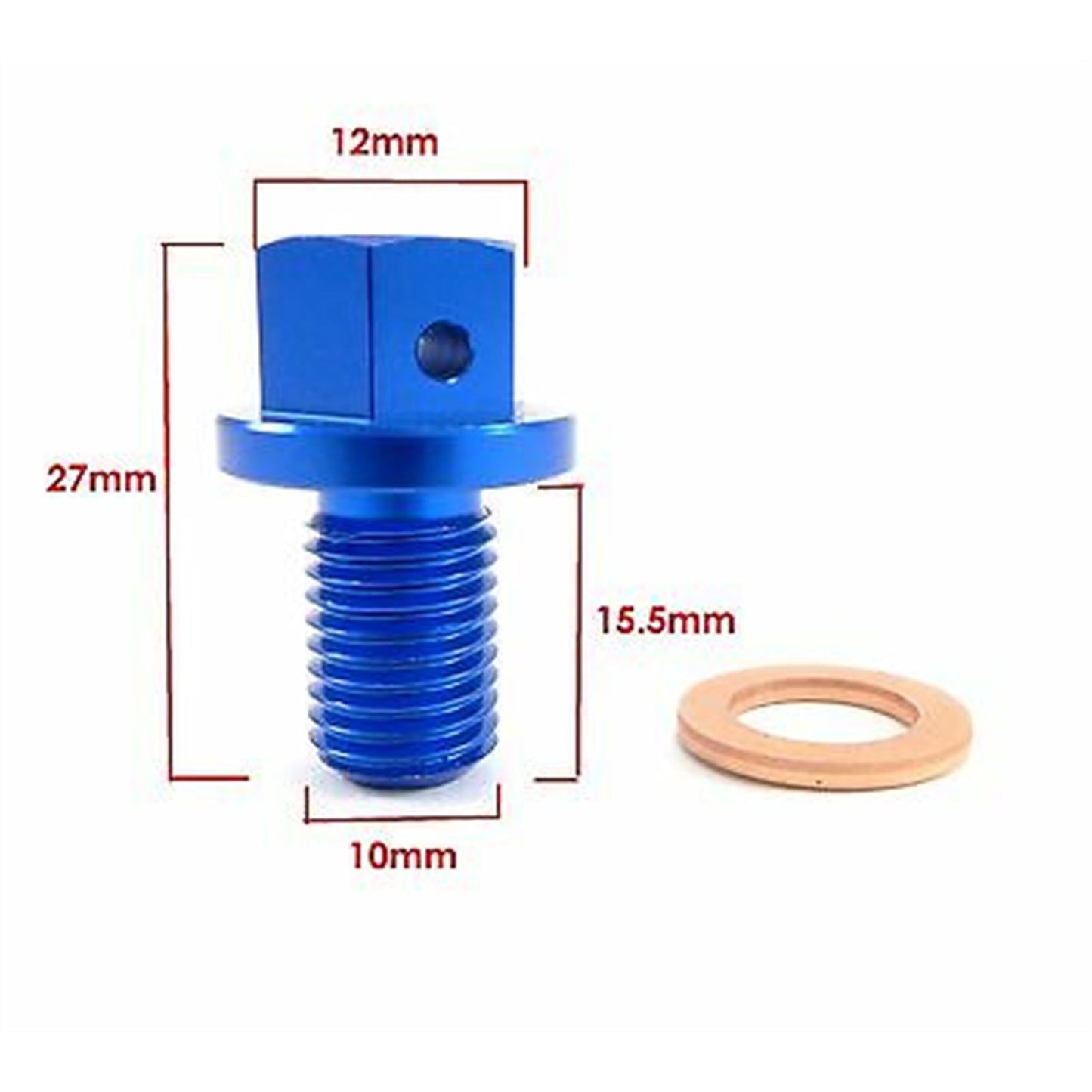2FastMoto Magnetic Oil Drain Plug 10mmx1.25mmx15.5mm for Yamaha 95022-10016 / 95027-10_628628