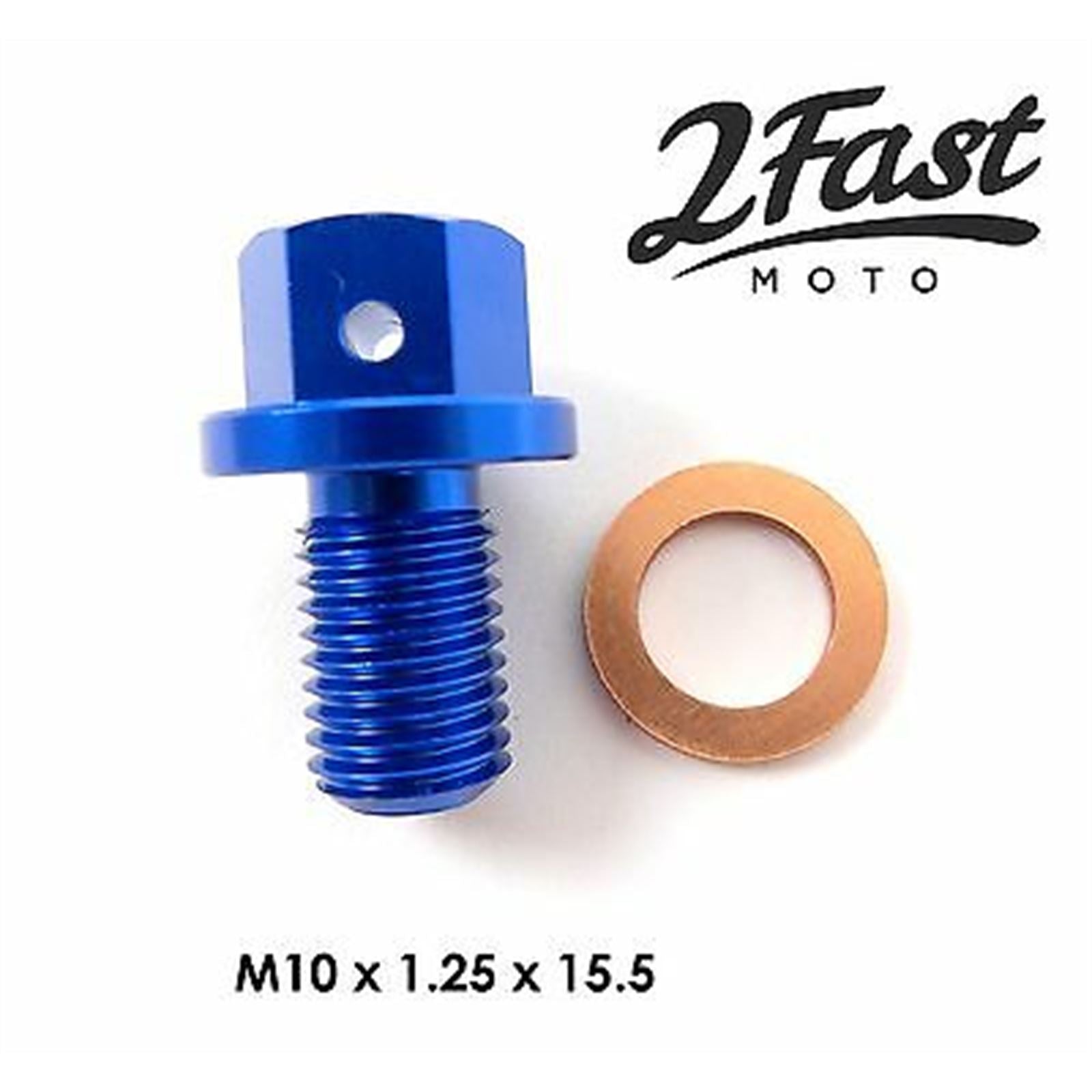 2FastMoto Magnetic Oil Drain Plug 10mmx1.25mmx15.5mm for Yamaha 95022-10016 / 95027-10_647307