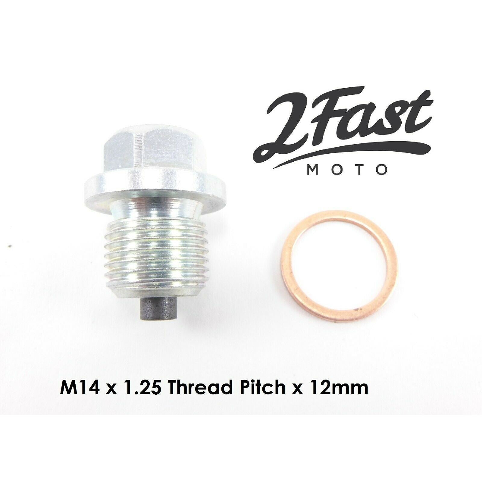 2FastMoto Oil Drain Plug Magnetic 14mm x 1.25mm x 12mm 73-1595c_652738