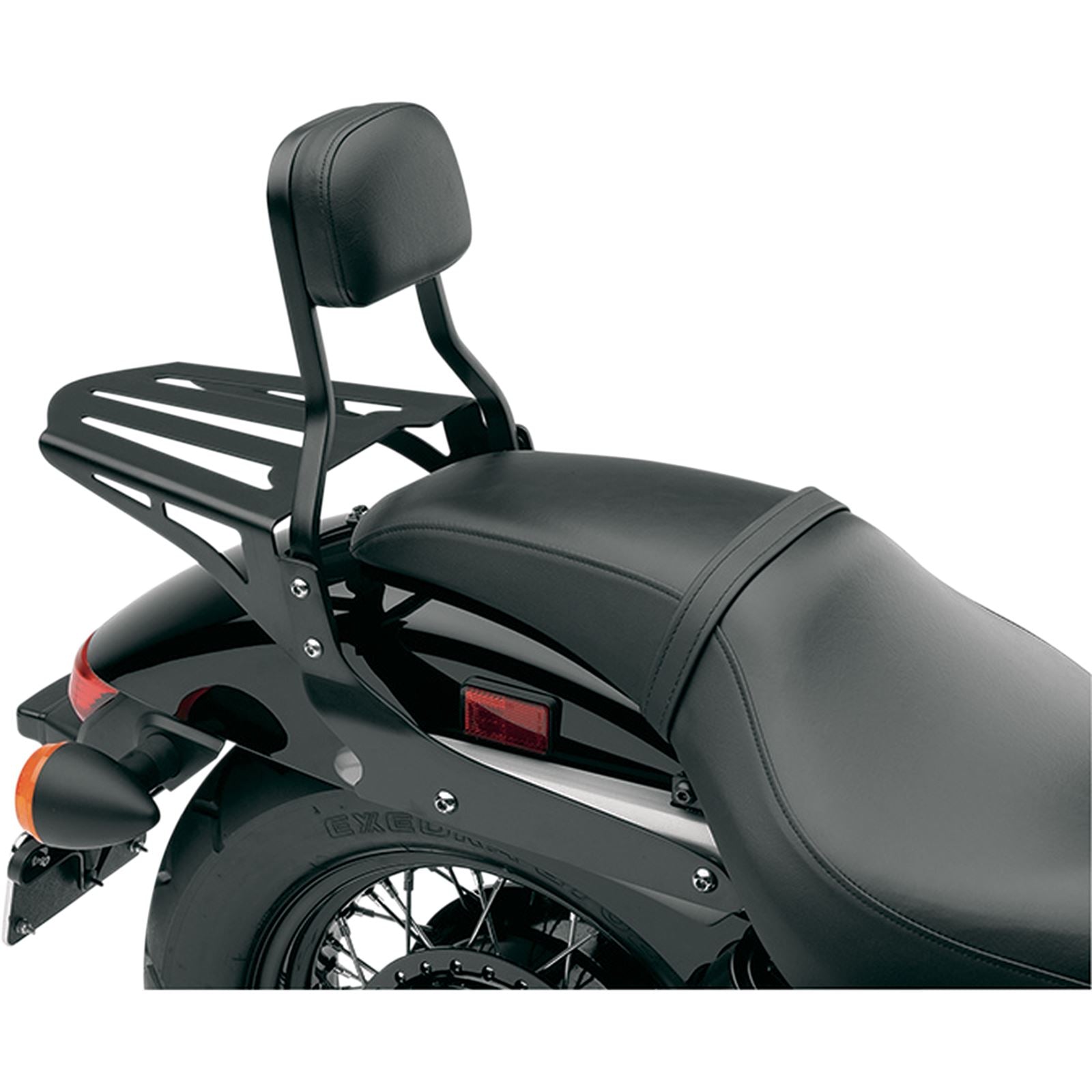 Cobra Sissy Bar Luggage Rack - Black - Laser-cut 02-3602B_361352