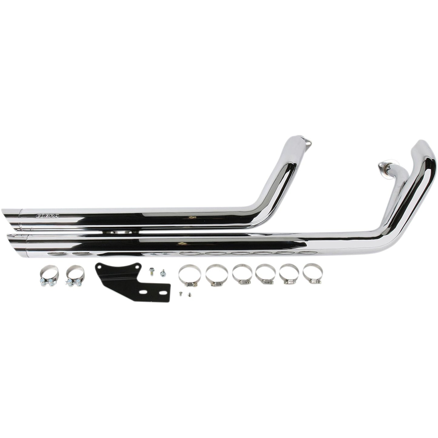 Cobra Streetrod Slashdown Exhaust - Chrome - VT750 1911_361998