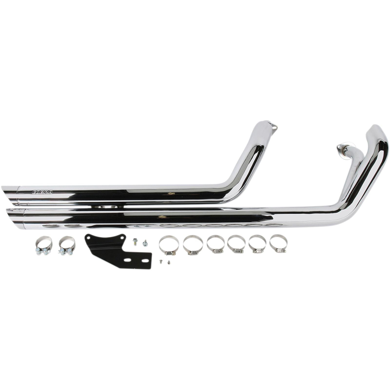 Cobra Streetrod Slashdown Exhaust - Chrome - VT750 1911_361998