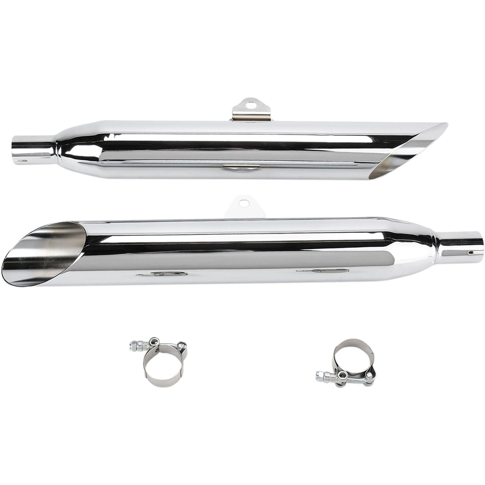 Cobra Slashcut Mufflers - Chrome - V-Star 1100 2173SC_361987