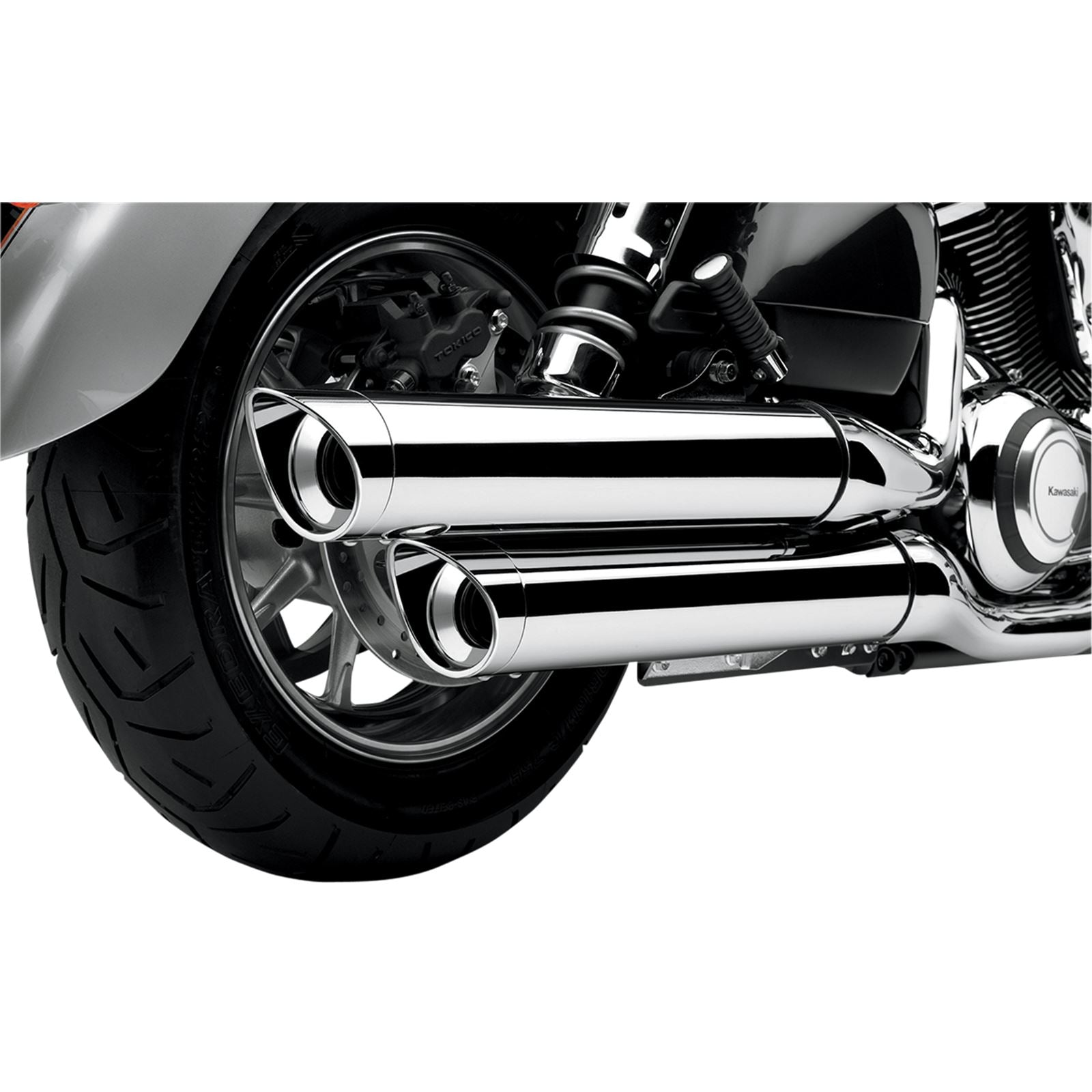 Cobra Scalloped Tip Mufflers - Chrome - VN1700 4225_362117