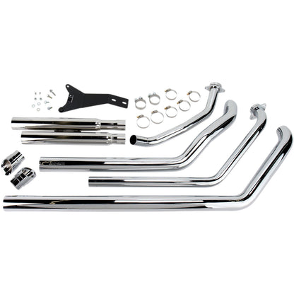 Cobra Street Rod Slashdown Exhaust - Chrome with Bungs - C50/M50 3918_362032