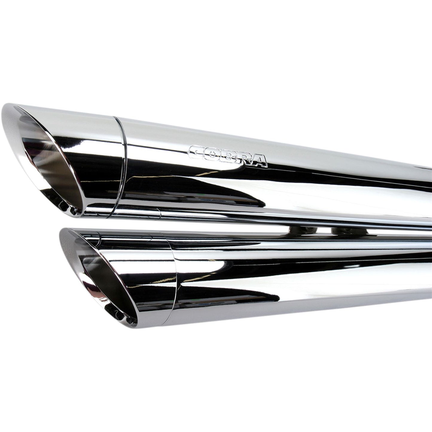 Cobra Street Rod Slashdown Exhaust - Chrome with Bungs - C50/M50 3918_362033