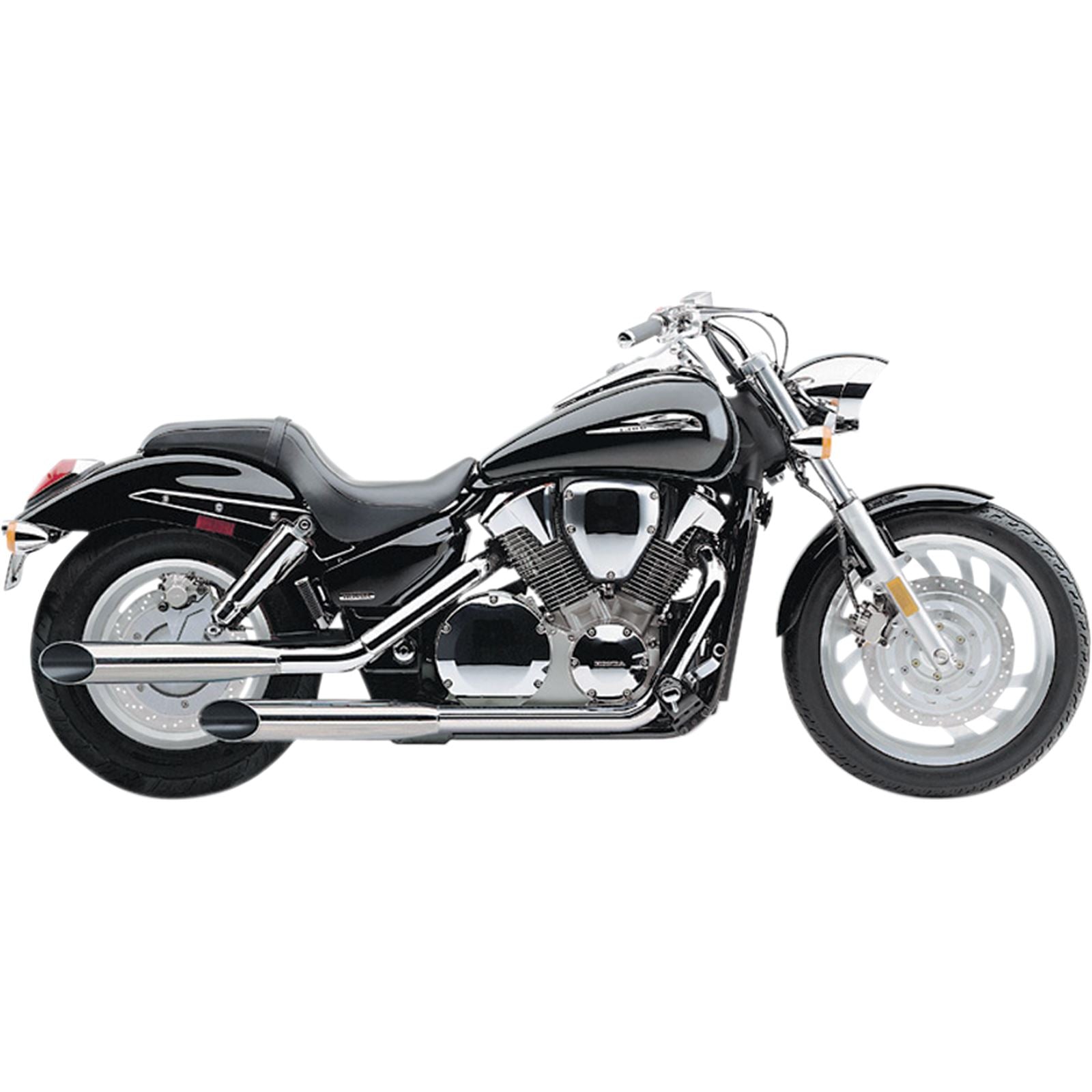 Cobra Slashcut Mufflers - Chrome - VTX1300 1180SC_362299