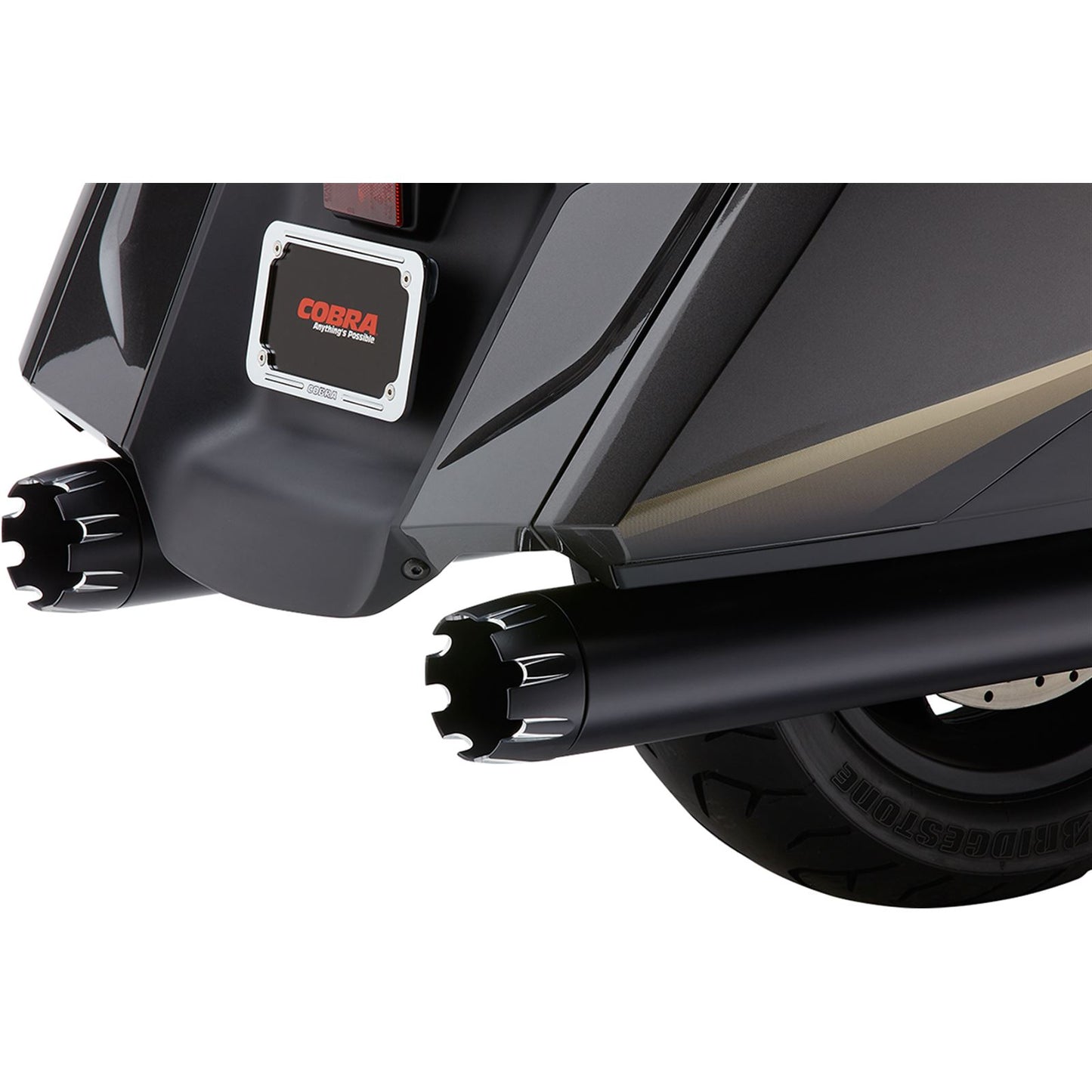 Cobra Dual Cut Mufflers - Black 1219B_362151