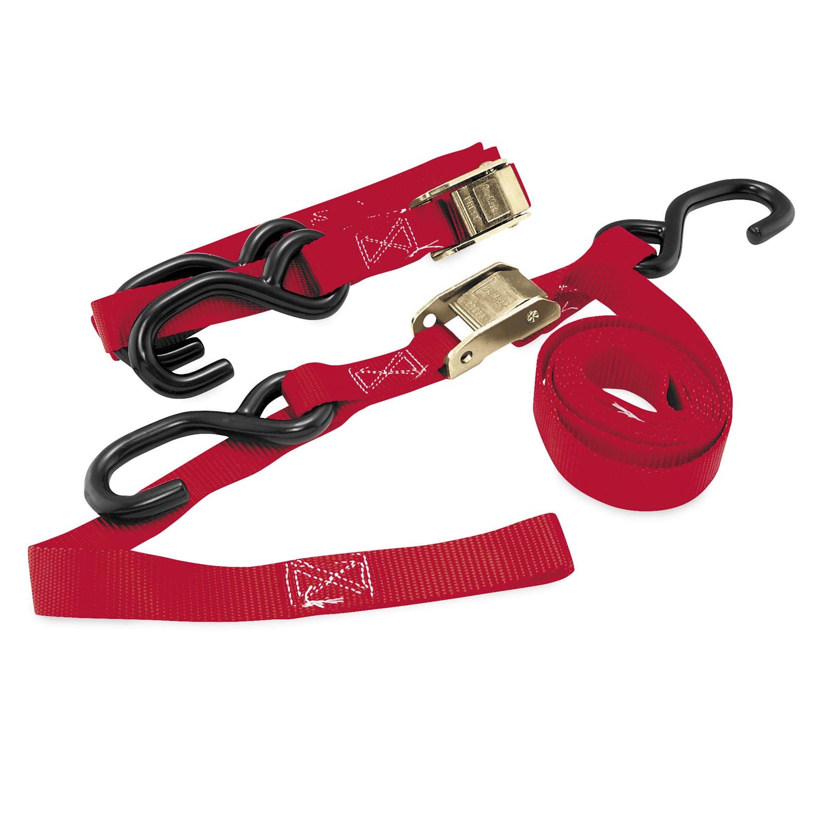 BikeMaster Integrated Soft Hook Tie Downs Red - 1'' x 72'' 100513_81709