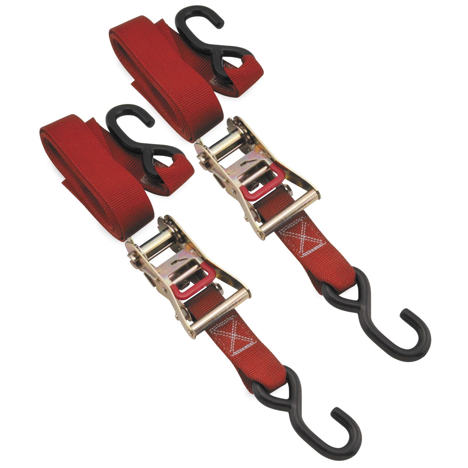 BikeMaster Ratchet Tie Downs Red - 1.5'' x 84'' 100519_81714