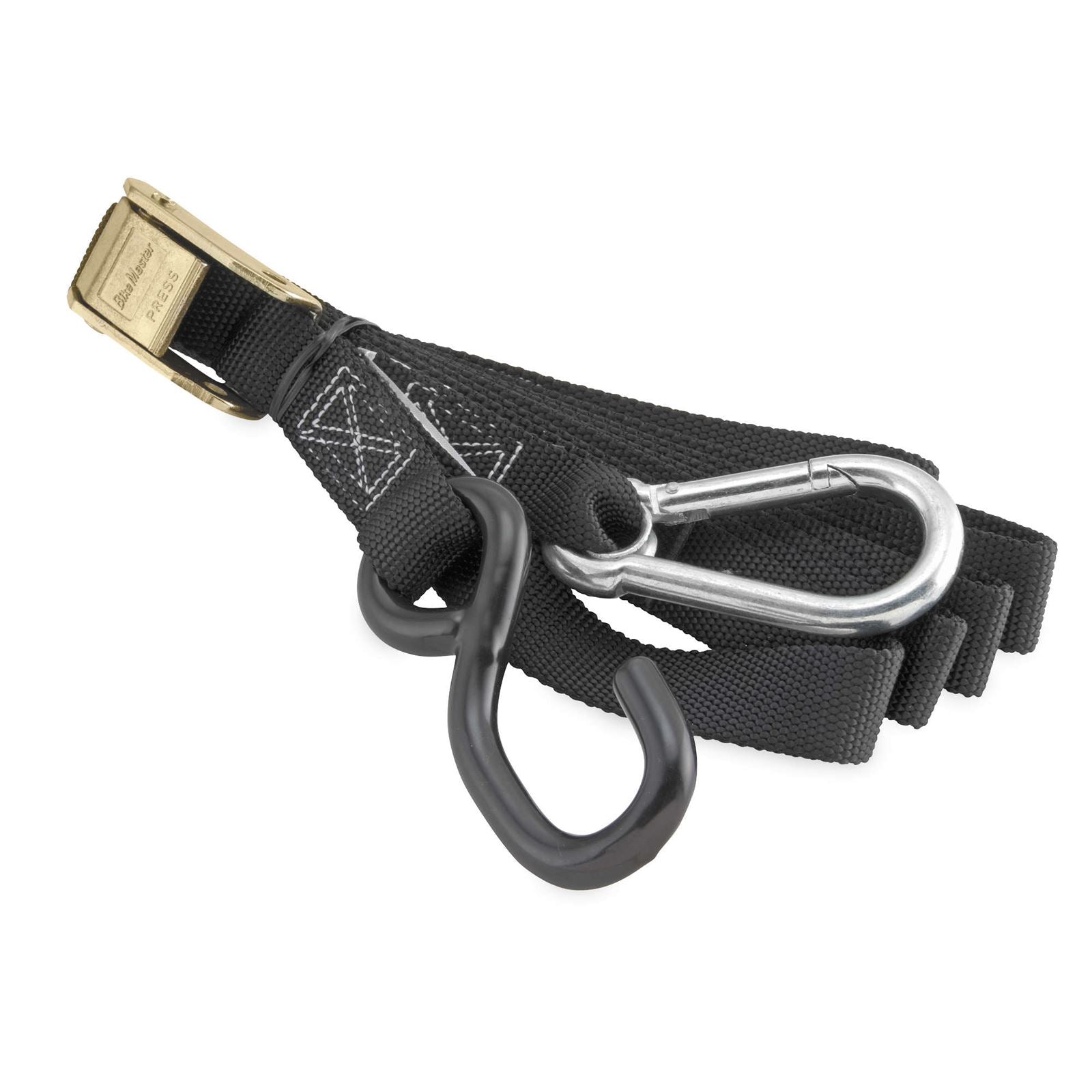BikeMaster Integrated Soft Hook Tie Downs Carabiner Black - 1'' x 84'' 100537_81726